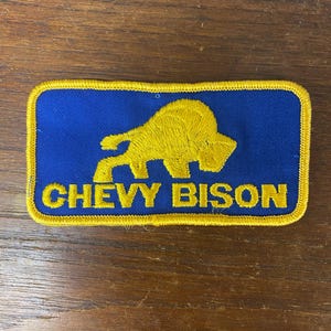 CHEVY BISON Logo Vintage Dead Stock 1970s/80s WOVEN patch
