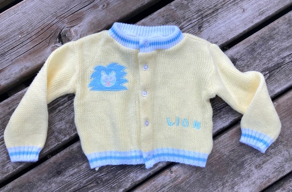 Vintage 1980s ADORABLE child's CARDIGAN by "Brigh… - image 1