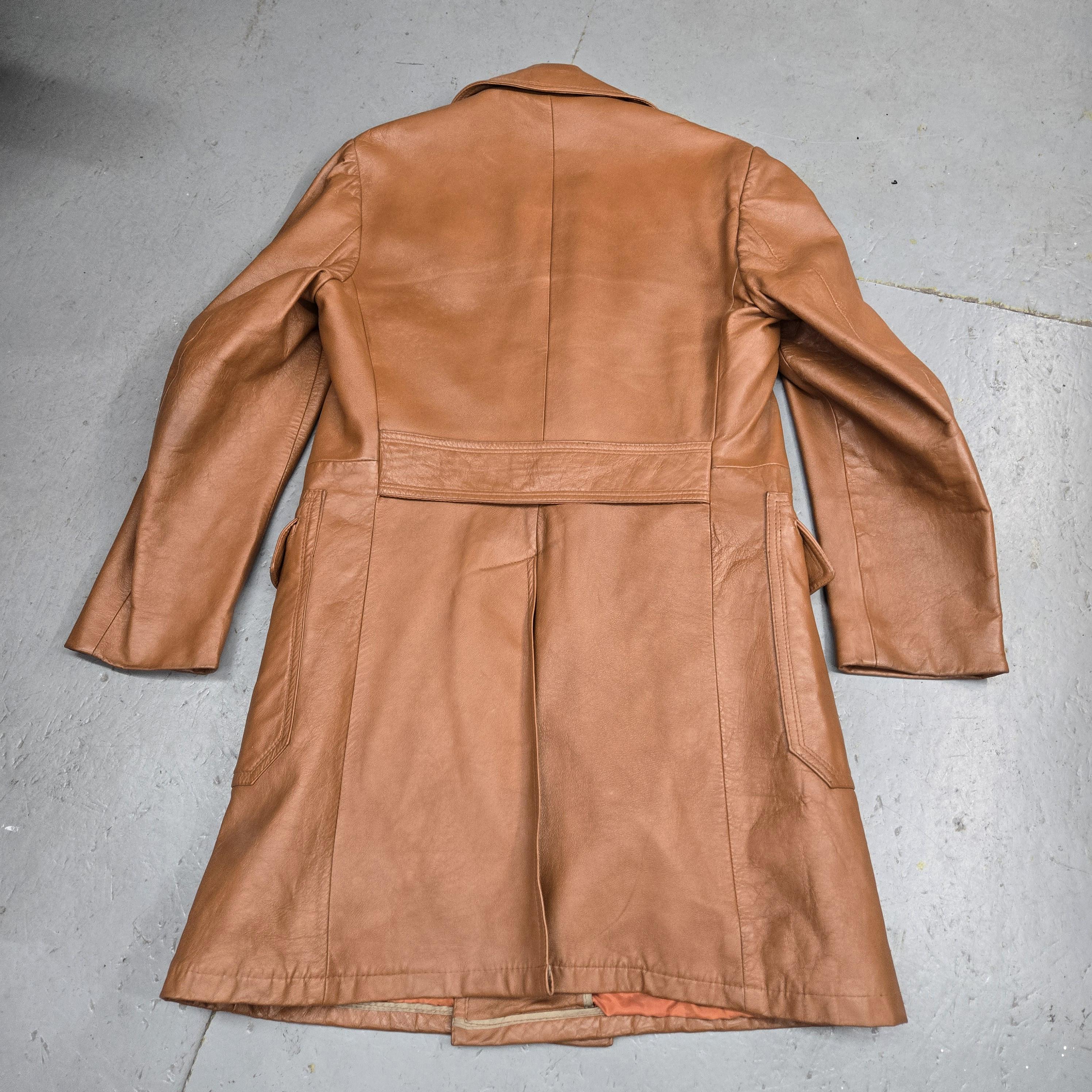 Fantastic Mac-mor of Canada VINTAGE 70s Camel Lined LEATHER JACKET