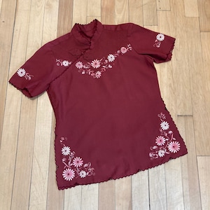 GORGEOUS Vintage DEADSTOCK Embroidered Blouse