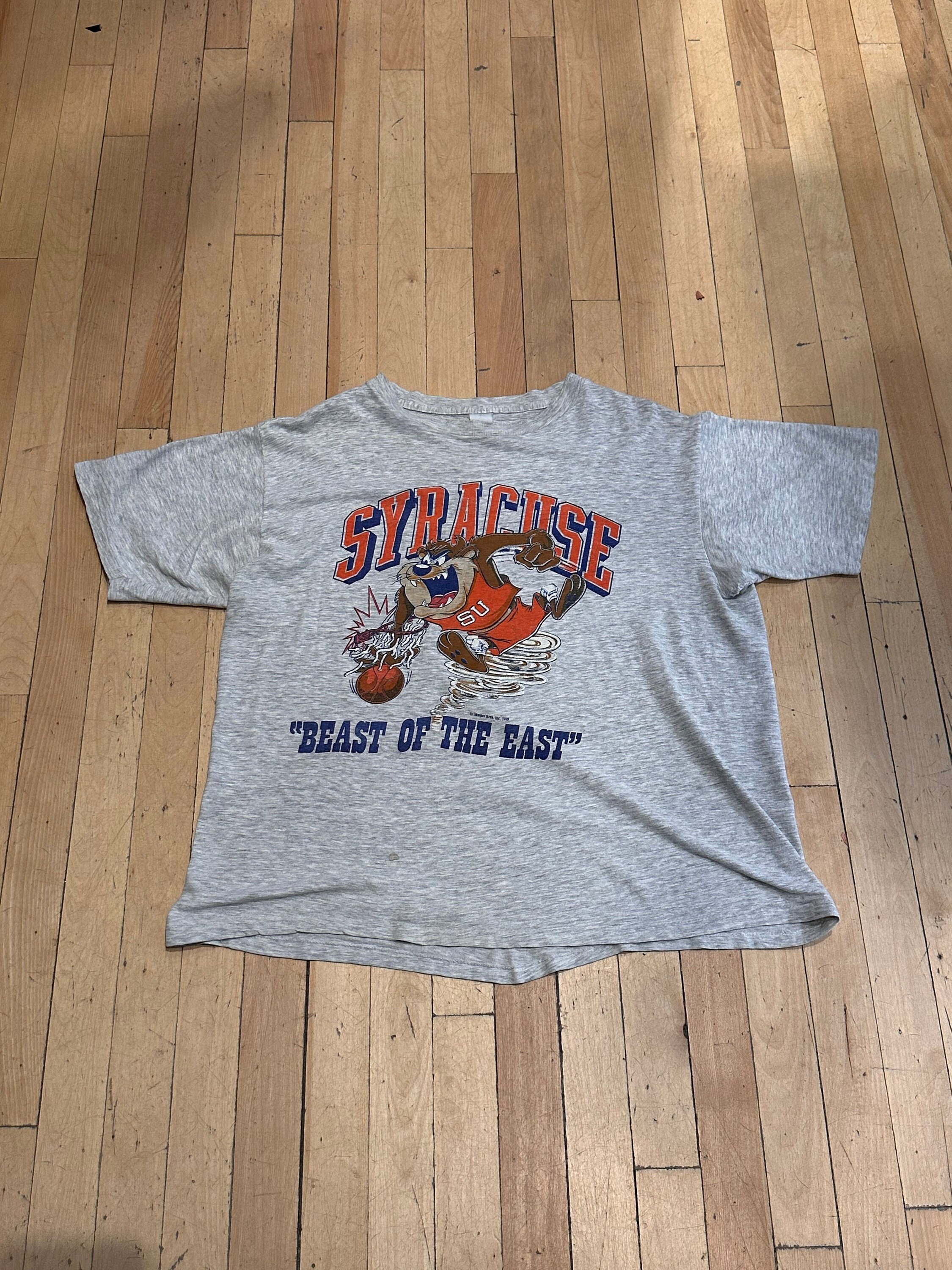 1989 WARNER Bros SYRACUSE Tasmanian DEVIL Tee! Size Large