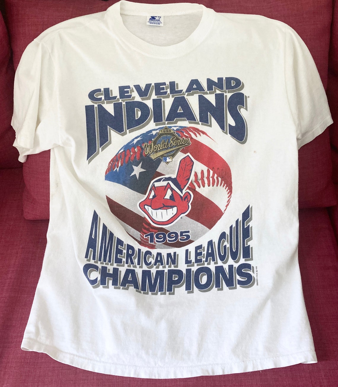 RETRO 1995 American League Champions CLEVELAND INDIANS t-shirt | Etsy