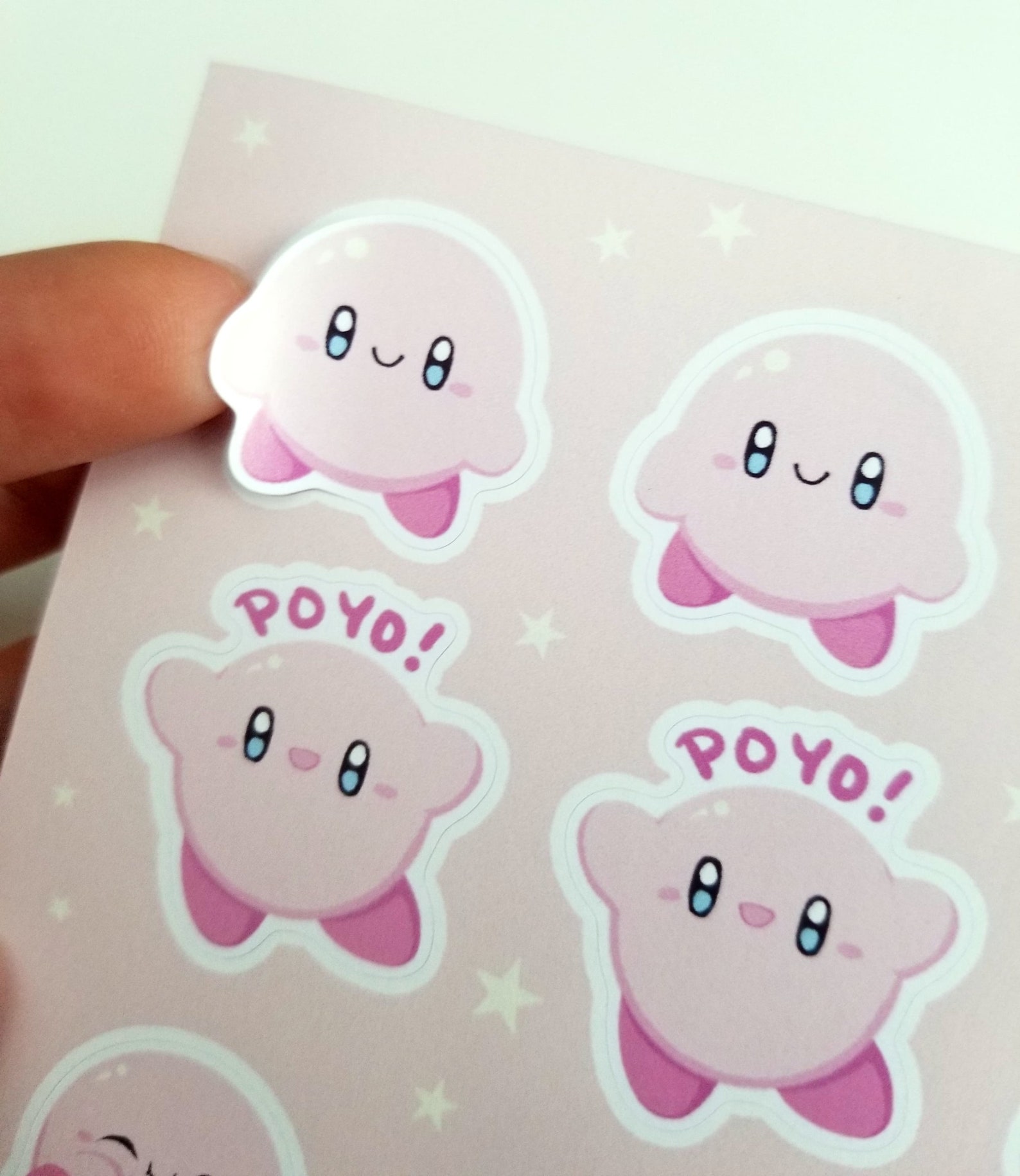 Kirby Sticker Sheet Etsy