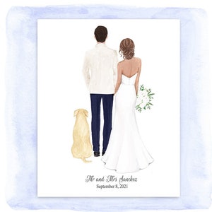 Brautpaar Illustration, Hochzeitskarte, Hochzeitskarte, Personalisierte Karte, Hochzeitskarte, Hochzeitskarte, Personalisierter Druck, DIGITALER DOWNLOAD