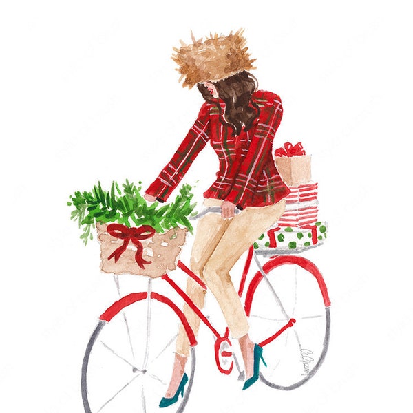Christmas Fashion illustration - Holiday Fashion illustration - Fashion illustrations - DIGITAL DOWNLOAD