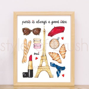 Paris Theme - Paris illustration - Parisian Fashion - Fashion illustration - DIGITAL DOWNLOAD