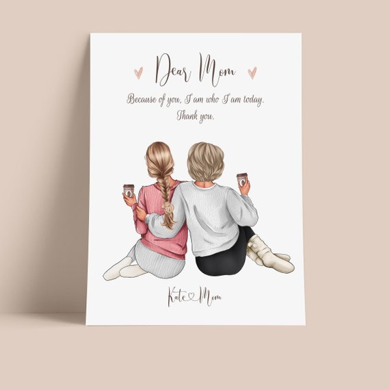 Personalised Mother and Daughter Print, Birthday Gift for Mum, Custom  Family, Personalized Gifts for Mom From Daughter, DIGITAL (Instant  Download) 