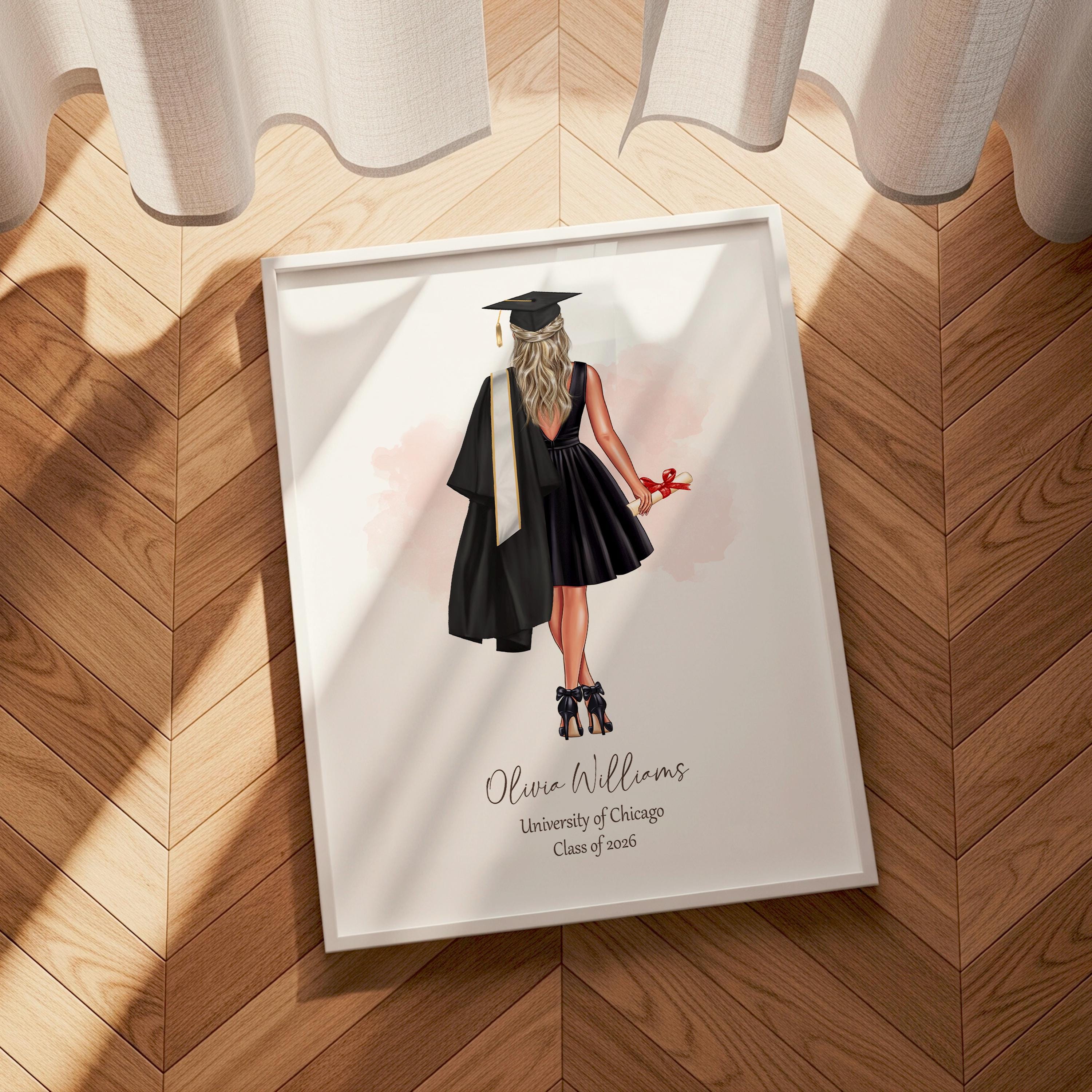 Personalized Graduation Print | Custom Class of 2026 Gift, College Grad ...
