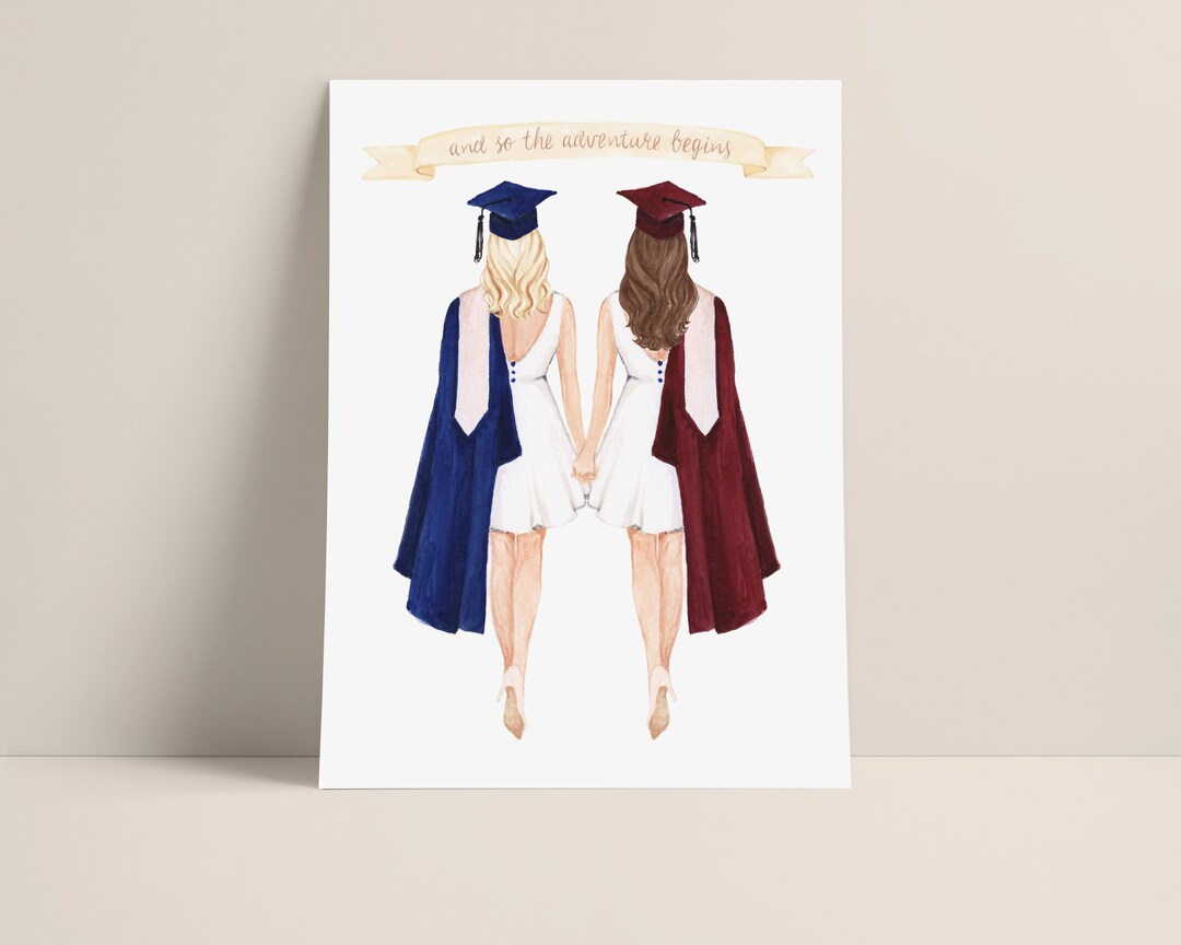 Graduation Iv Grad Print Gift, Custom Class of Printable Art, Graduation Day Art ...