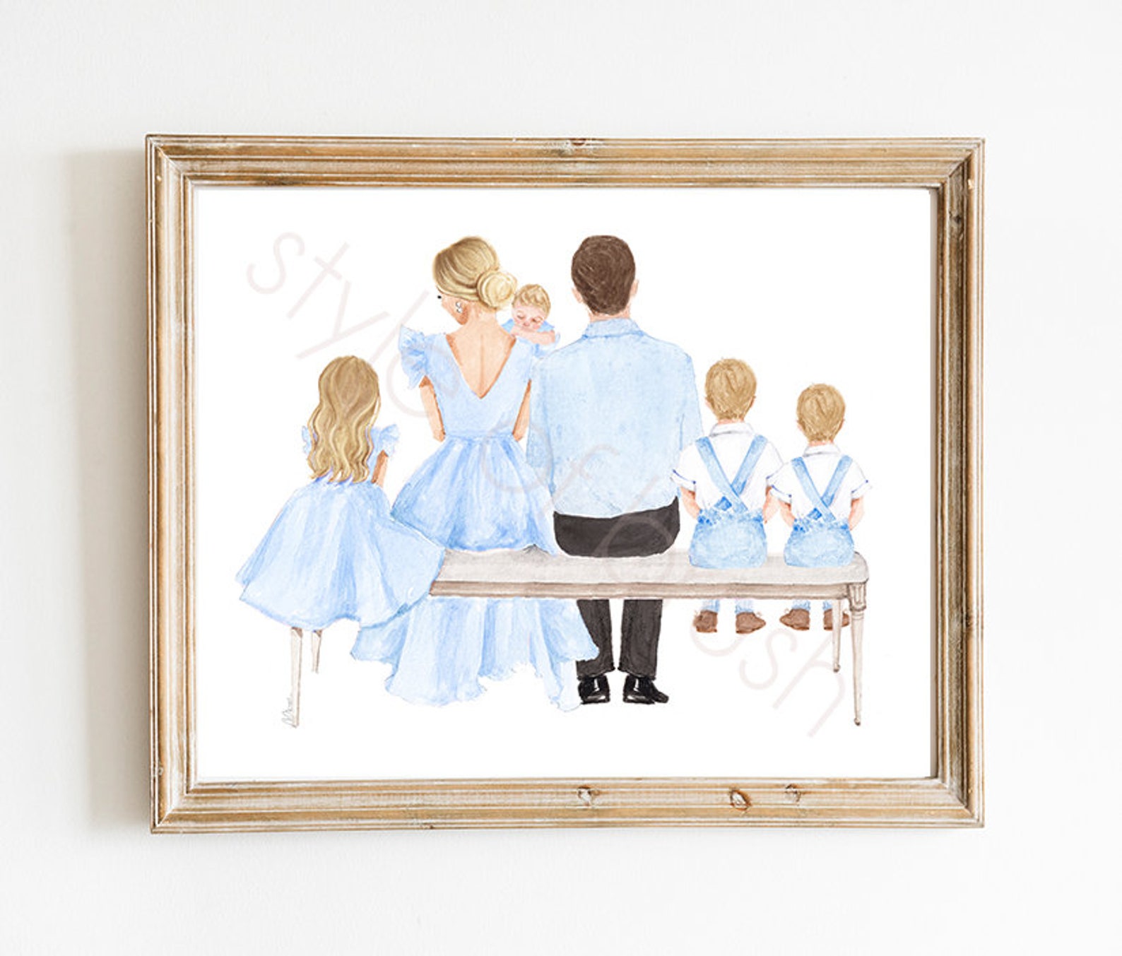 Family Printable Illustration, Father Mother Daughter Illustration ...