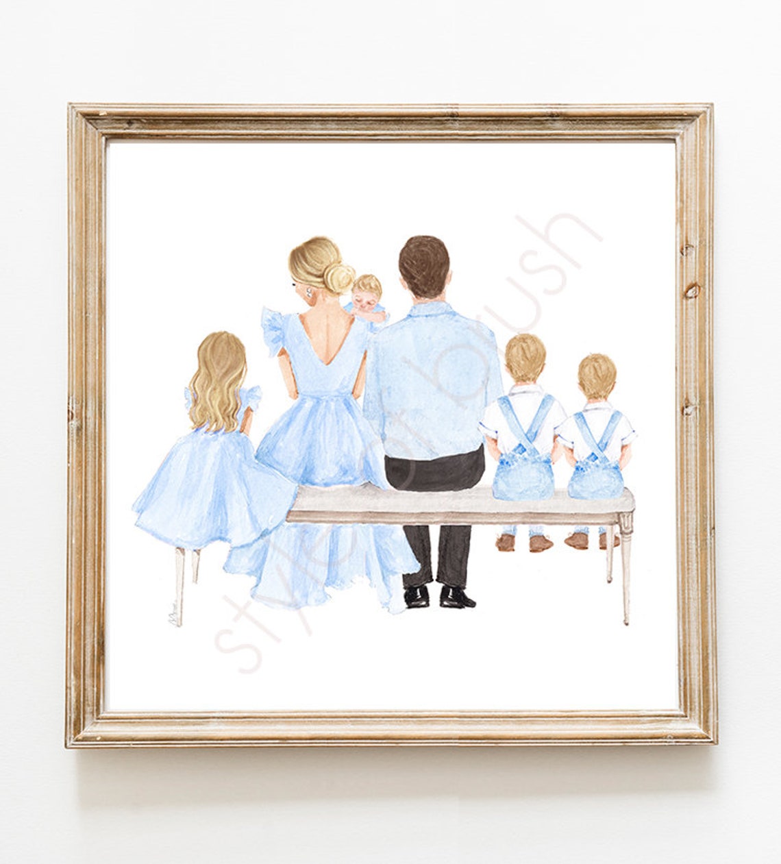 Family Printable Illustration, Father Mother Daughter Illustration ...