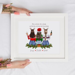 Personalized 3 Friends Christmas Gift, Custom Best Friends Christmas ...