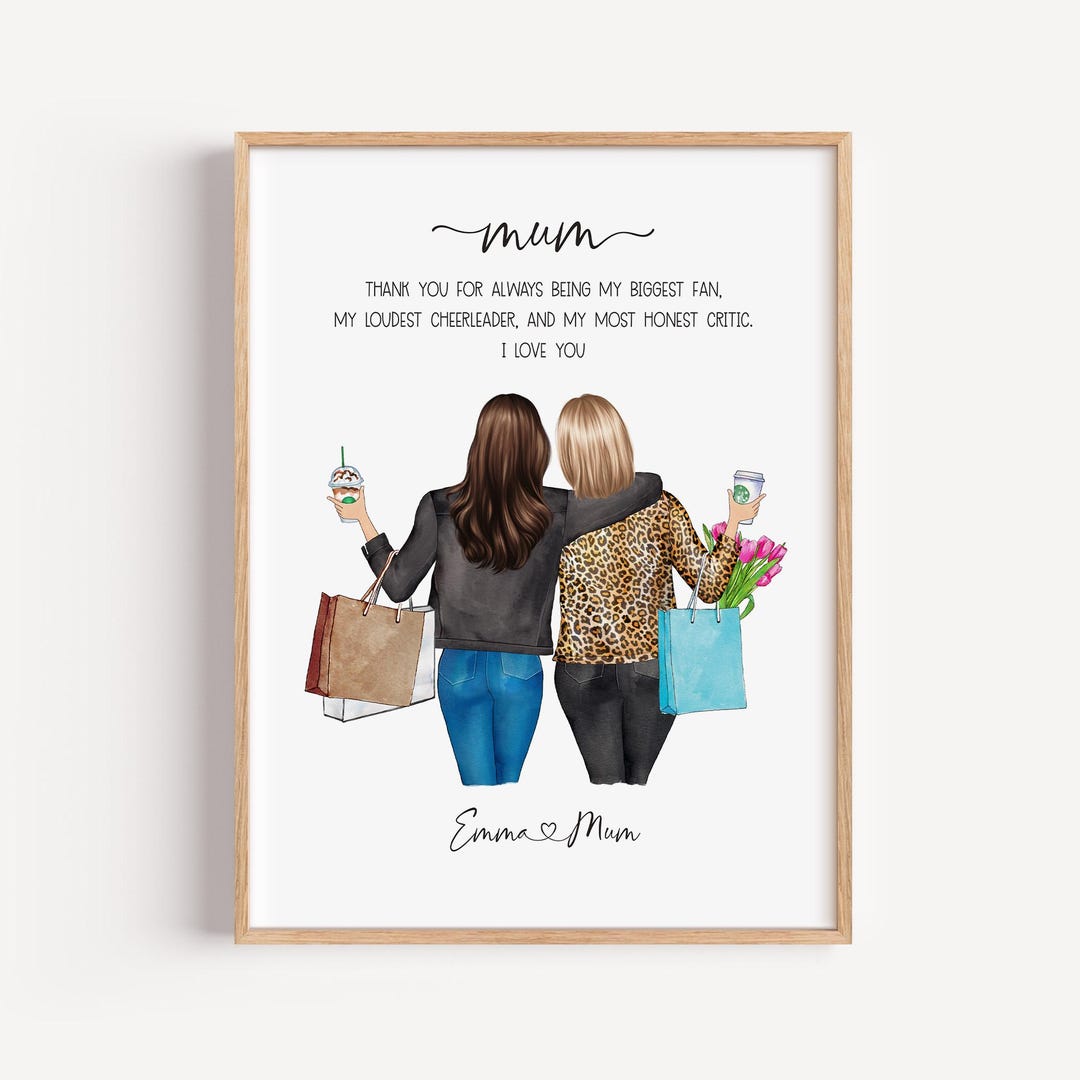 Personalized Mother Daughter Print | Custom Mom Gift, Mother's Day ...