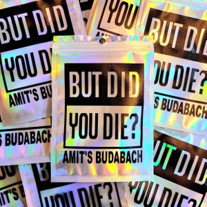 Bachelorette Hangover Holographic Kit Bags | But Did You Die | Personalized Custom 5x7