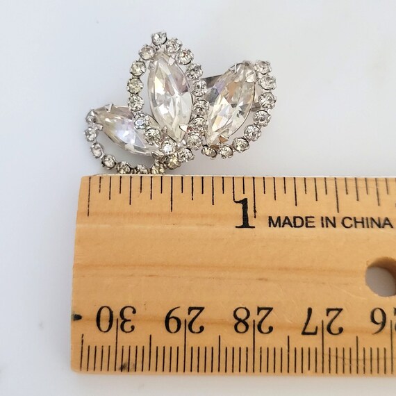 Weiss Vintage Marquise Crystal Rhinestone Clip On… - image 7