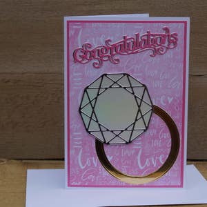 Pink Congratulations Ring Card