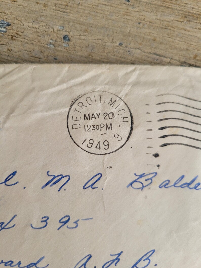 Michigan Postmarks 1949 Soldier Letter • Vintage Airmail Correspondence With Newsletter ...