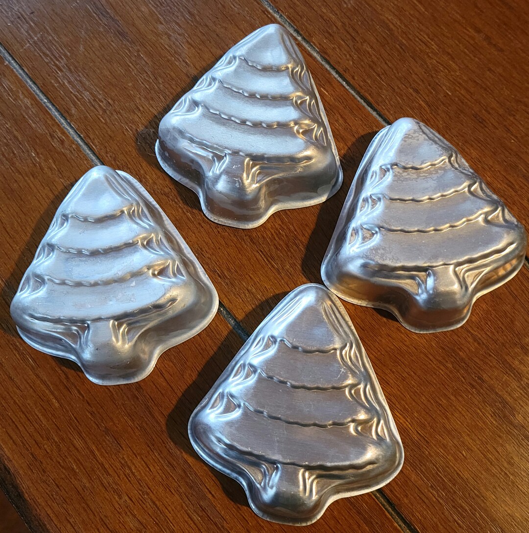 Mini Vintage Christmas Tree Molds aluminum Pans Set of 4 Etsy