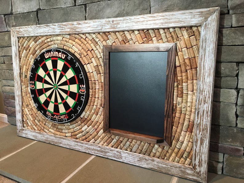 Wine Cork Dart Board Backerboard & Scoreboard 49 X Etsy
