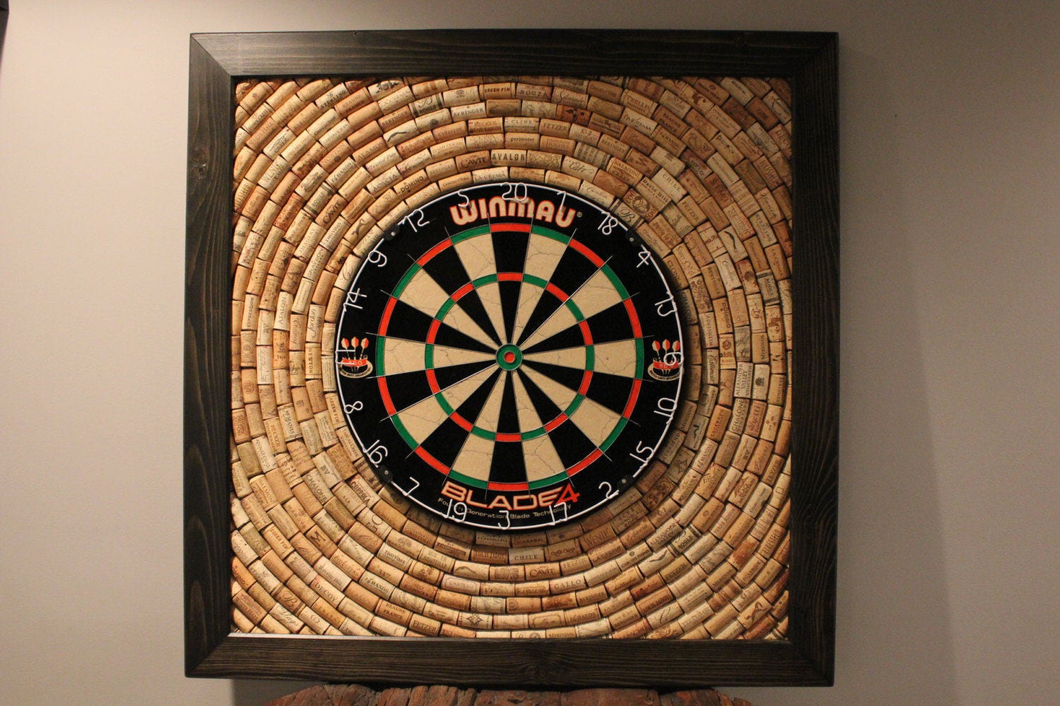 Dart Board Backerboard Wine Cork Dart Board is 33 x Etsy