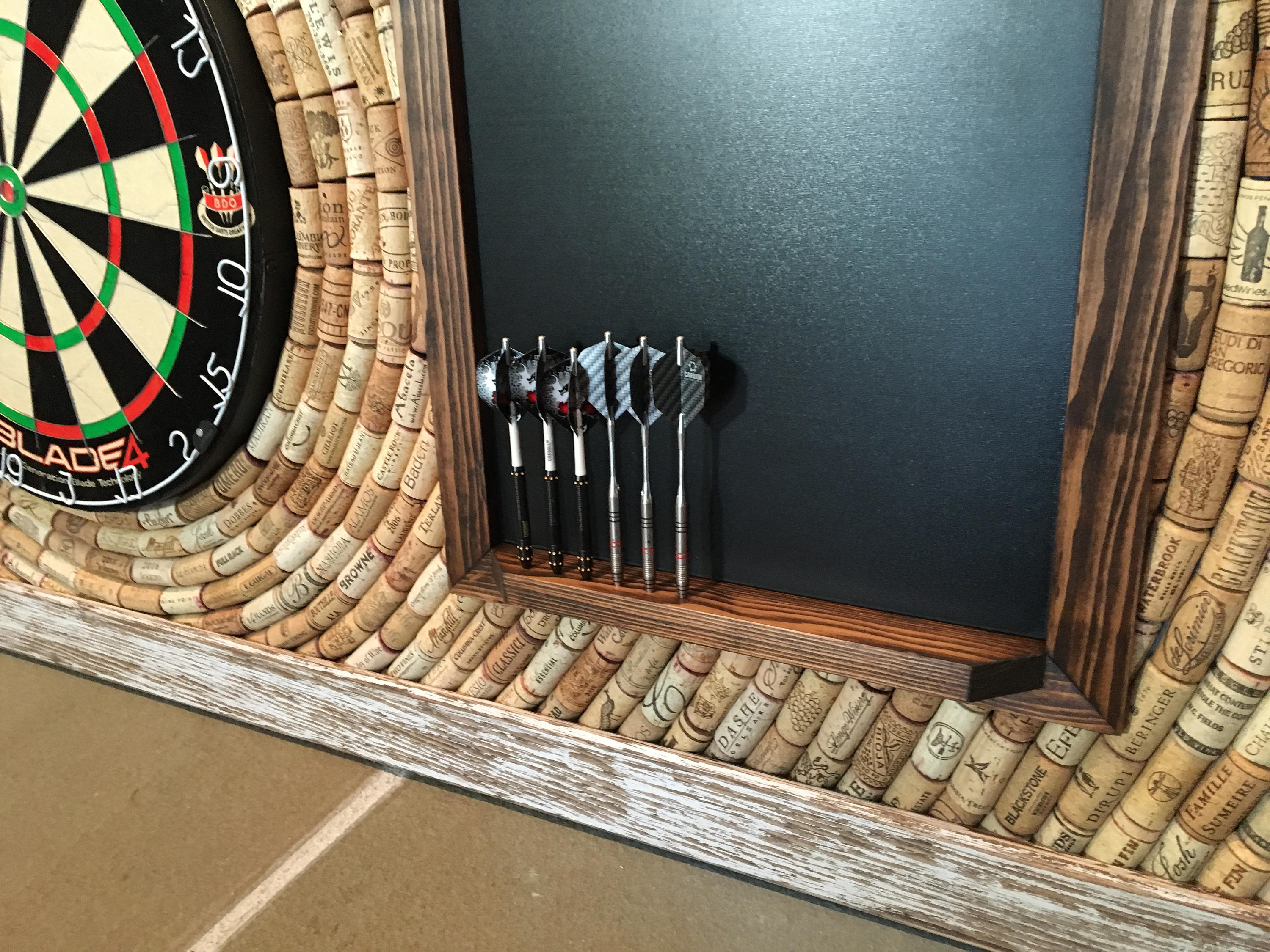 Wine Cork Dart Board Backerboard & Scoreboard 49 X Etsy Canada