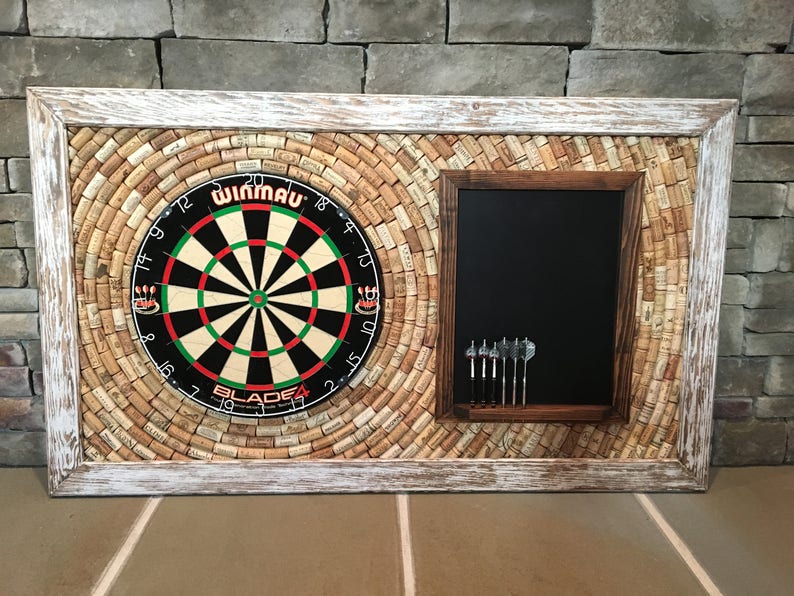 Wine Cork Dart Board Backerboard & Scoreboard 49 X Etsy