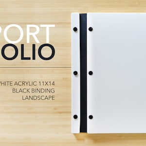 11x14 LANDSCAPE Glossy White Portfolio - Landscape Portfolio Presentation Screw Post Portfolio Case Folio Book Case Black Portfolio Design