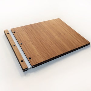 11x14 LANDSCAPE Amber Bamboo Portfolio - Presentation Wood Bamboo Portfolio Screw Post portfolio binder -  customization sold separately