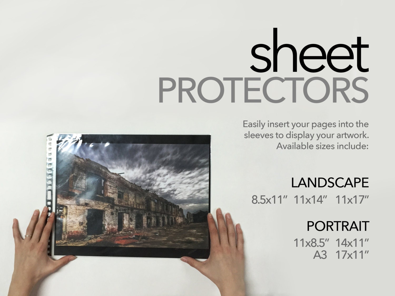 11x8.5 Page Protectors - Landscape Format