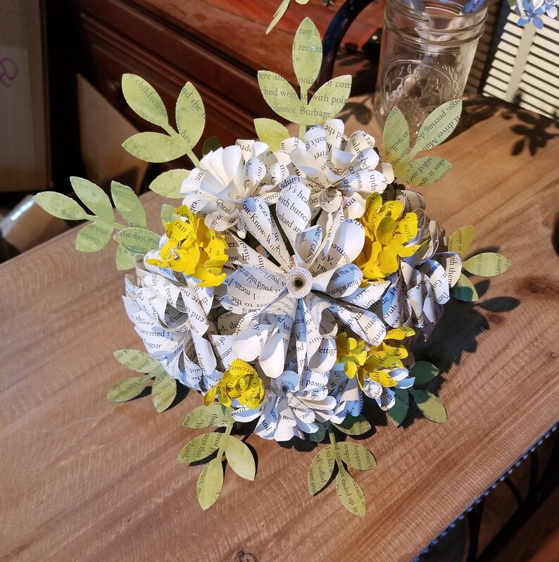 Harry Potter Livre Page Papier Bouquet Poufsouffle Bal Etsy