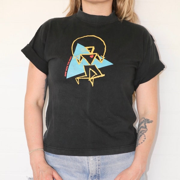 Vintage 1990s Black ‘Jump Rope for Heart’ T-Shirt size S