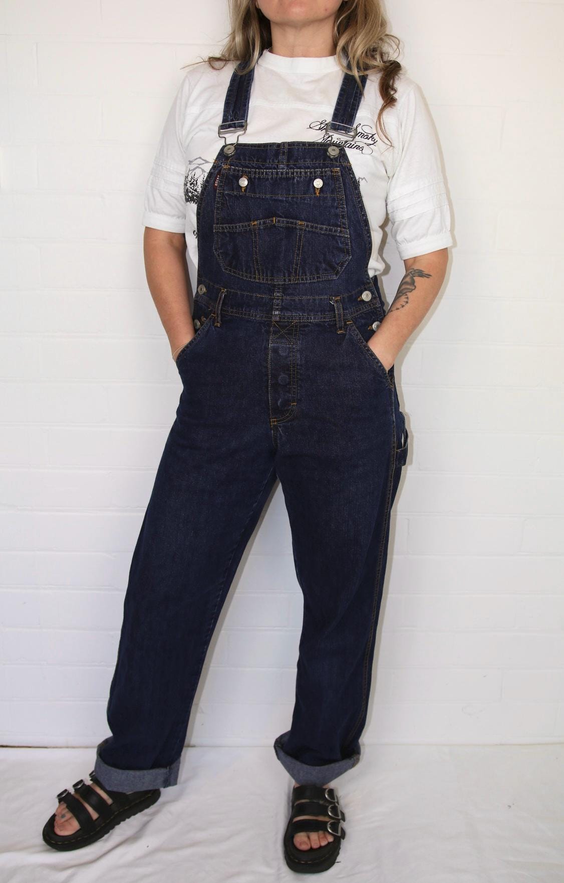 Vintage Navy Dungarees - Etsy
