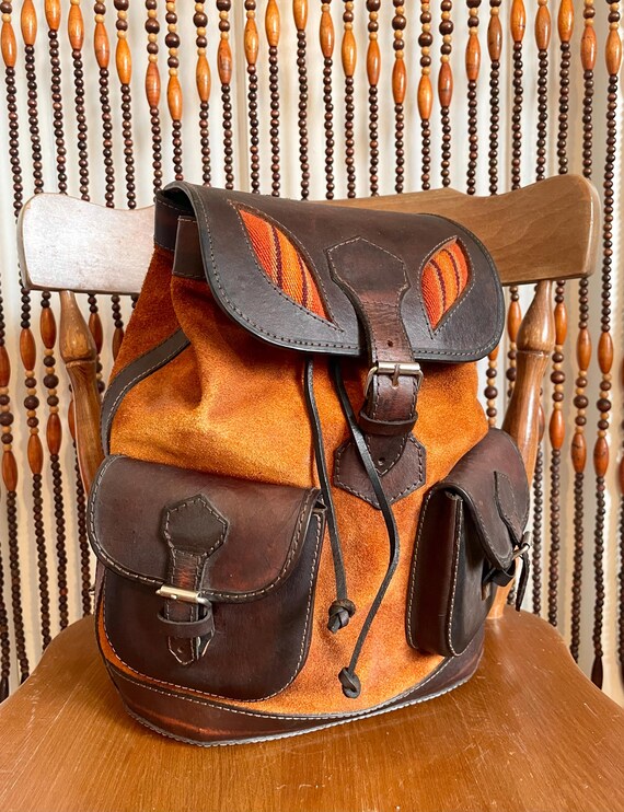 Beautiful Vintage Brown Suede South American Bolivian  display picture 1