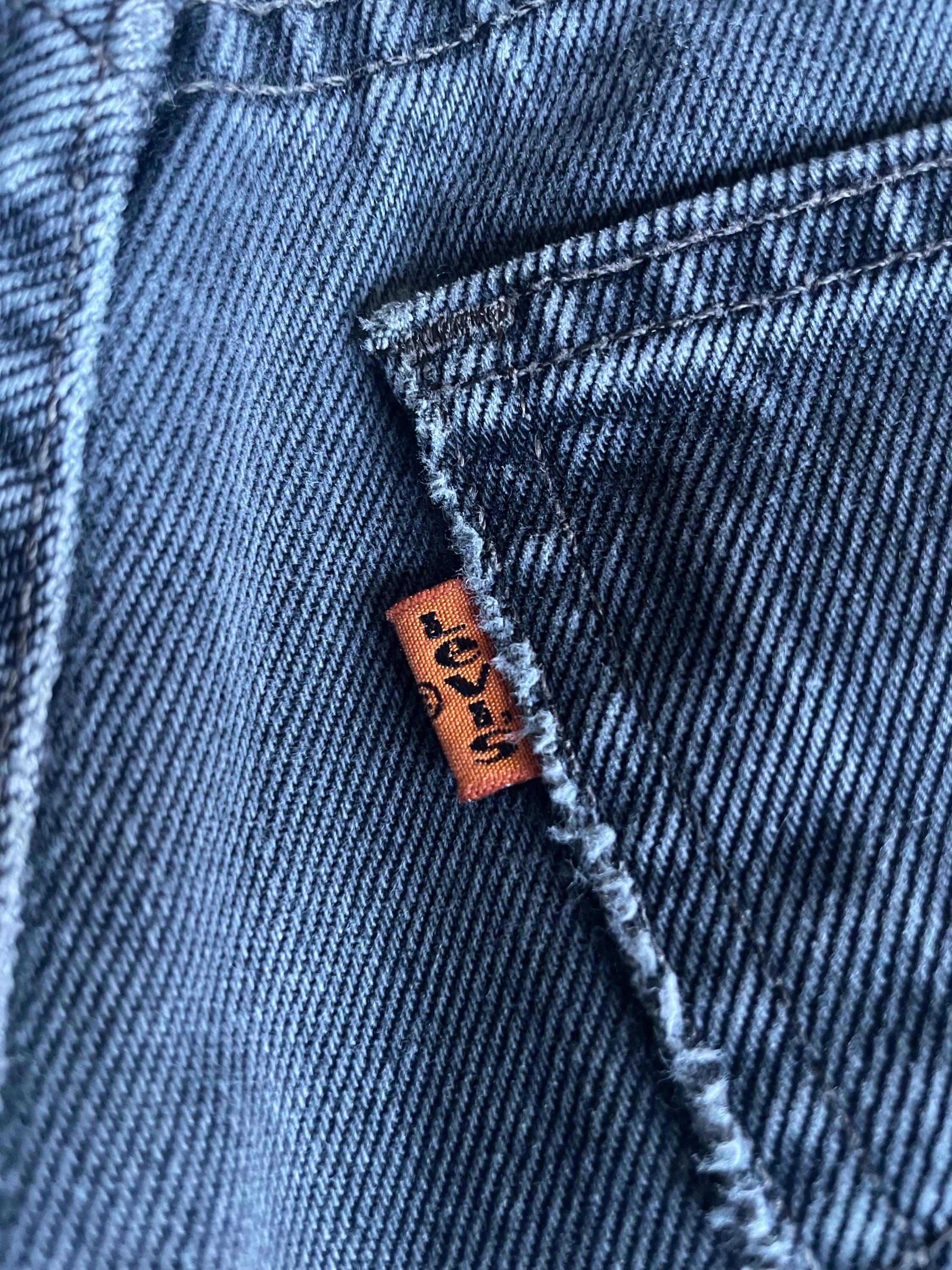 Vintage 1990s 'levis' 881 Orange Tab Black High Waisted Tapered