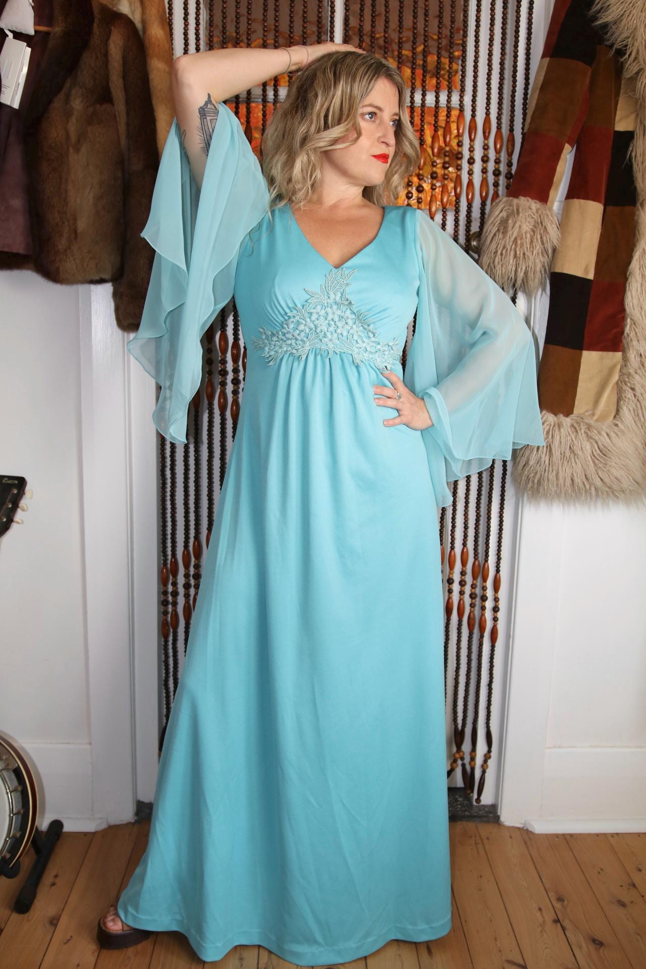 Cyan Maxi Dress - Etsy
