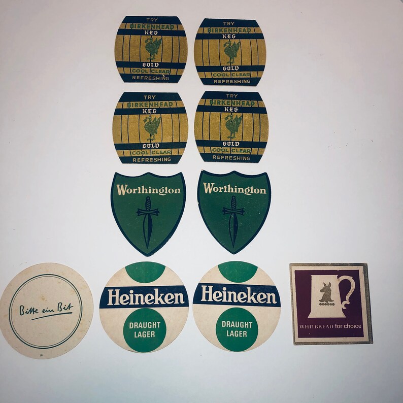Vintage beer mats/ pub mats / coasters Bitburger Pils Etsy