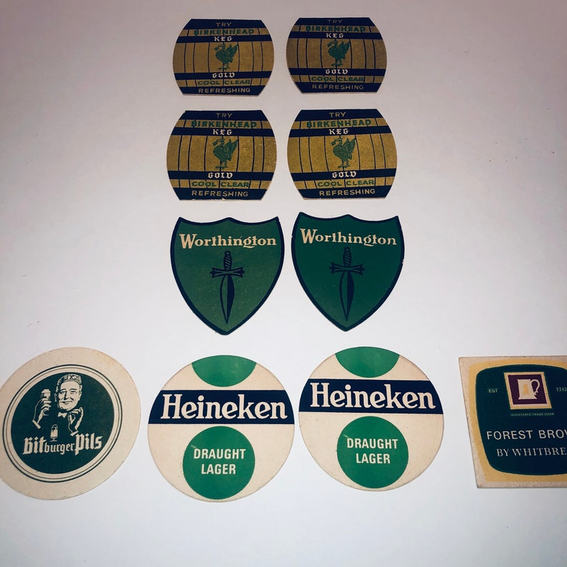 Vintage beer mats/ pub mats / coasters Bitburger Pils Etsy