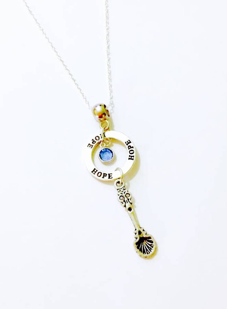 Spoon Necklace ME Awareness Necklace Hope Charm Necklace Etsy