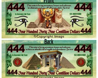 Ancestor Money | Joss Paper | 444 Centillion | Auset | Isis