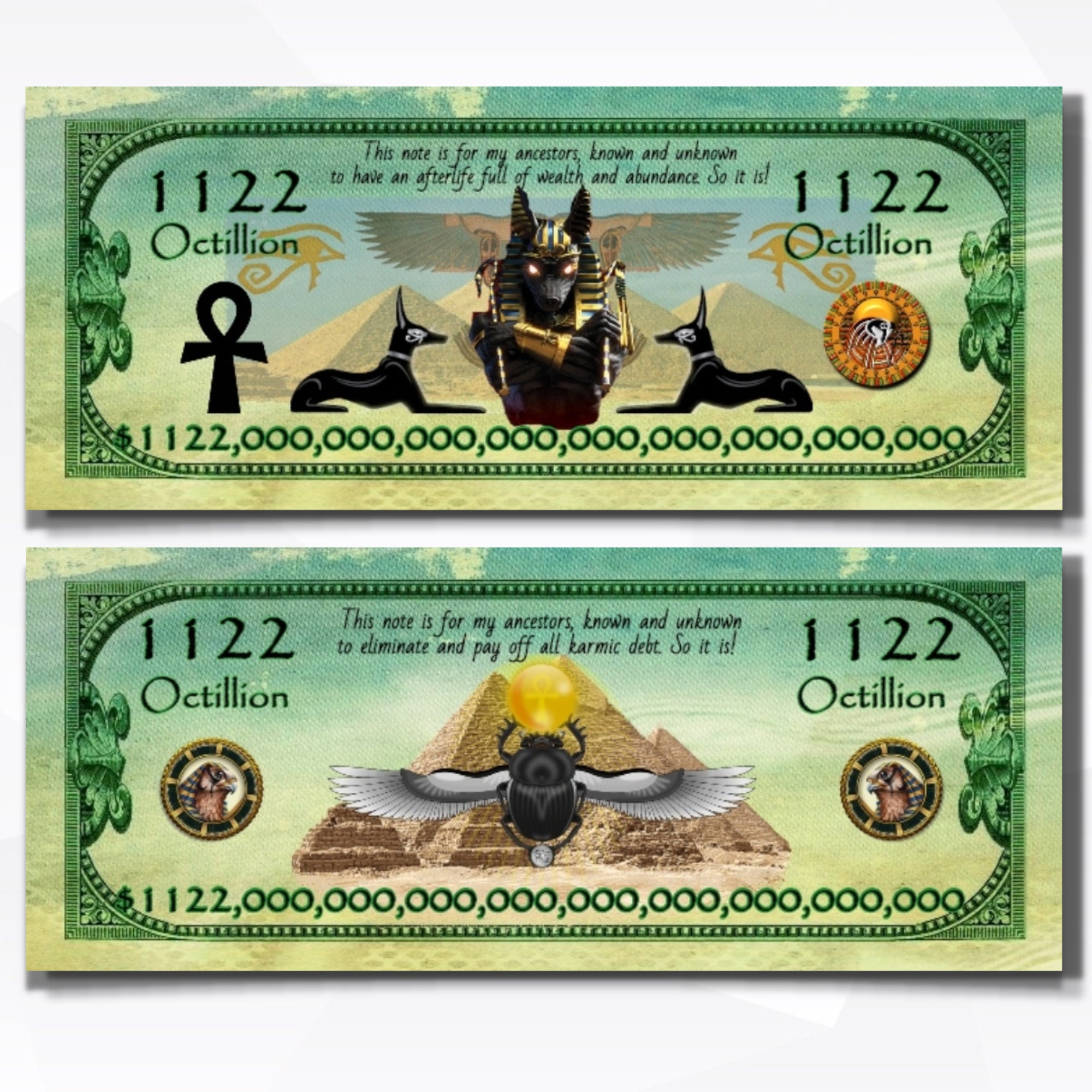 35 Piece Large Size Heaven Banknotes Ancestor Money Joss Paper-Ancestor Money to Burn,500 Billion Hell Banknotes 