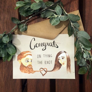 Engagement Greeting Card, Wedding Card, Marriage Card, Cute Engagement Card, Wedding Congratulations Card, Card for Bride, Card for Groom