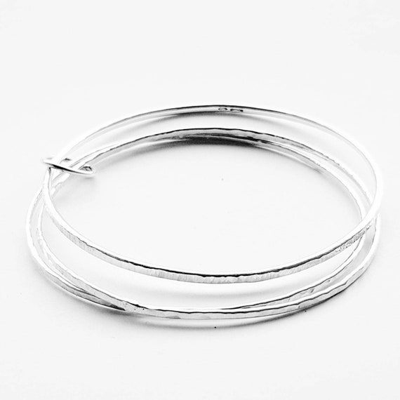 Three Different Sterling Silver Bangles
