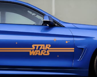 Star Wars inspired Car Decal: Movie Logo & Stripes