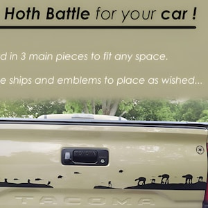 Star Wars inspired Hoth Battle scene for cars showing At-At Walkers and Snow Speeder - Ice planet of Hoth