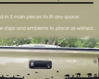 Star Wars inspired Hoth Battle Car Decal: AT-AT Walkers & Snow Speeder