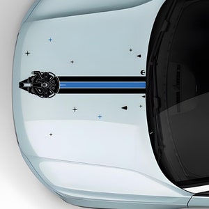 Solo Falcon autosticker: Star Wars geïnspireerde Millenium Falcon Hood Sticker 2 KLEUREN