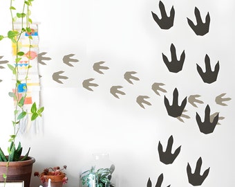 Stickers muraux empreinte de dinosaure pour chambre d'enfant, à placer comme vous le souhaitez / V2