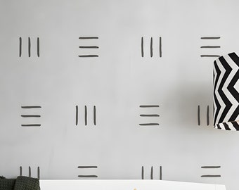 Line Group Wall Decals to give a Modern and Boho style Decor for Kids Room