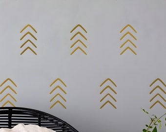 Vinilos decorativos geométricos de cuatro flechas para tu elegante salón - Decoración bohemia con flechas - Estilo desenfadado