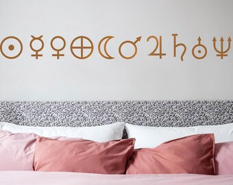 Greek Planets Symbol wall decals - Greek God mythology decor